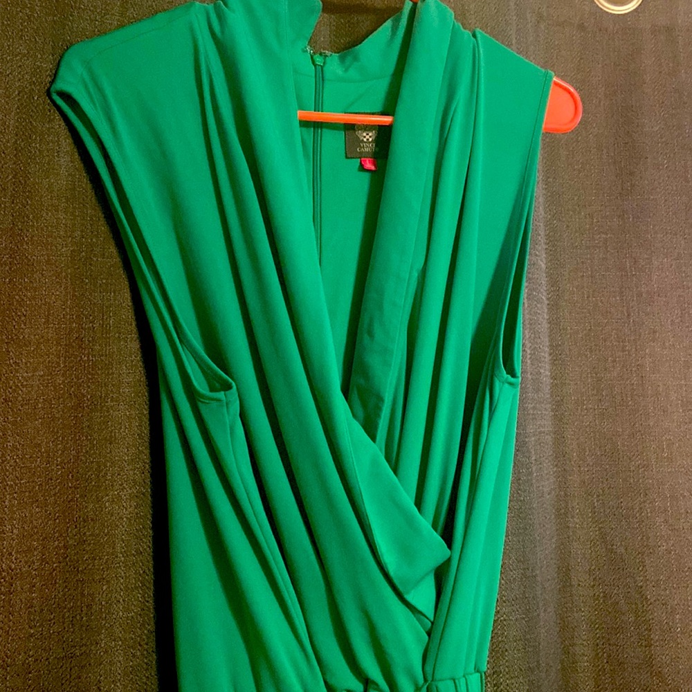 Bright green one piece jumpsuit. Size Large . Vince Camuto
